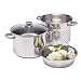 Kitchen Craft Clearview Stainless Steel Multi Cooker and Steamer with Pasta Pot 26cm