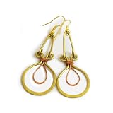 Recycled Wire Ankh Earrings