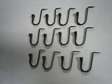 Wrought Iron Hooks-Hammerins-One Dozen Large-Hand Made