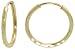 10k Yellow Gold Thin Diamond Cut Hoop Earrings, 9/16 (14mm) diameter