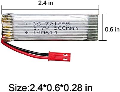 Goldenwide® BIG COMBO for UDI U818A U818A-1 500mAh 25C High-Rate Battery(5PCS) + Converting Cables(5PCS) + 5-In-1 Max 2.5A Current Input Fast Battery Charger(FREE BONUS 4 * UDI Propellers Spare Part)