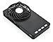 Welltop® Mini Mirror Fan Handheld Pocket Fan Electric Personal Fans 3 Speeds Portable Mini USB 18650 Rechargeable Emergency Power Bank Ultra-thin Summer Fan (Black)