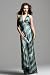 Apparel : Sexy Teal and Gold Rhinestone Halter Dresses by Faviana