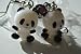 Panda Figur Handyschmuck Handy Anhänger x 2 Neu