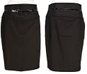 TRIXXI Stretch Belted Waist Pinstripe Skirt