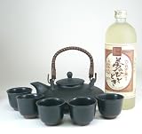 【送料無料】黒千代香セット5客ツル付(【限定酒】井上酒造 夢のひととき 25度 720ml)