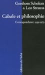Cabale et philosophie : Correspondanc...