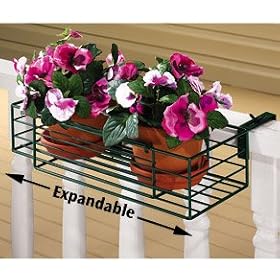 Adjustable Flower Pot Rack Rail Plant Holder