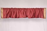 Maroon Sari Rod Pocket / Pole Top Valance - Pair
