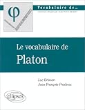 Le vocabulaire de Platon