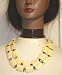 Two Strand Bone and Antique Silver Beads Ethnic Necklace for Women and Teens