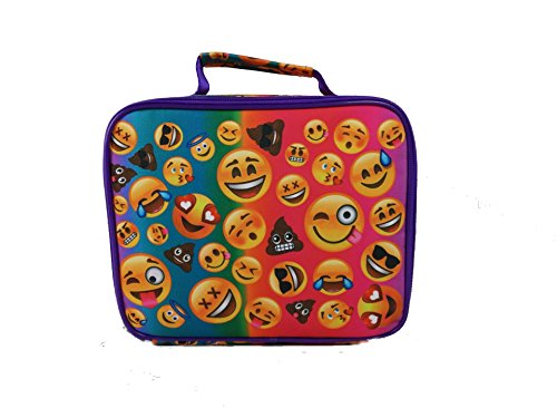 Top Trenz Emojicon Lunch Boxes (Bright Rainbow)