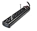 Weltron - Mountable Surge Protector 6 ft. (WSP-600PLF-6BK)