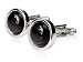 Timeless Round Deep Purple Catseye-style Cufflinks Framed silver-tone by Cuff-Daddy