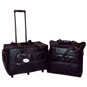 Gotta Have It! GHI-CA2 Carry All PVC Sewing and Embroidery Machine Trolley and Tote Combo, Black