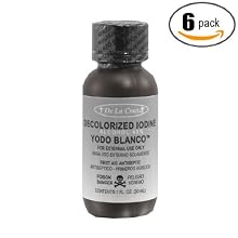 6pk - Decolorized Iodine - White Iodine - Yodo Blanco