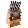 Tarrerias Bonjean -418810-Bloc Bois-Metal + Hachoir inox - 5 Couteaux de cuisine , 1 Fusil, 1 Hachoir - Inox tremp�