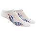 adidas Men's Climacool X III No Show Socks (2 Pack), White/Shock Blue/Bold Orange/Grey, One Size