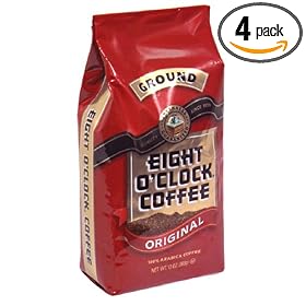 Eight O'Clock Ground Coffee, Original, 12-Ounce Bag (Pack of 4)