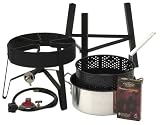 Eastman Outdoors 38186 10.5-Quart Non-Stick Kit-Burner, Pot with Basket