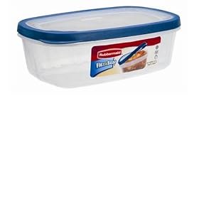 Rubbermaid FG5154RDBLUE Flex & Seal Rectangle 2.3-Quart Food Storage Container