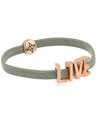 BCBGeneration Grey and Rose Gold Live Stretch Mini Affirmation Bracelet, 8"