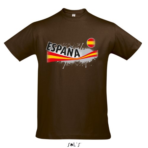 Fanshirt Herren ESPANA, Spanien Ländershirt EM / WM Trikot S-XXL , Earth , S