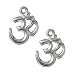 TierraCast Rhodium-Plated Pewter Om Symbol Pendant