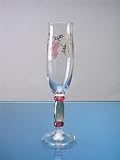 Set Of Four GEORGIO Romanian/European 24% Crystal CHAMPAGNE FLUTE Etched Grape Pattern GLASS Bar