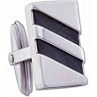 Stainless Steel Black and White Diagonal Design Cufflinks