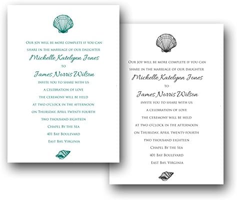 Double Shell Wedding Invitation