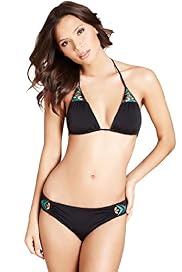 Limited Collection Embroidered Trim Halterneck Bikini Top