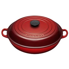 Le Creuset Enameled Cast-Iron 3-1/2-Quart Buffet Casserole, Red (Kitchen) 