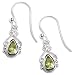 Sterling Silver Peridot Filigree Teardrop Earrings