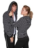American Apparel Unisex Striped Fleece Hoody Zipped Sweatshirt RSASTF497