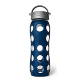 Lifefactory Glasflasche 0,6 Liter midnight blue