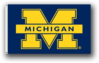 Michigan Wolverines 3 Ft. x 5 Ft. flag w/grommetts - NCAA