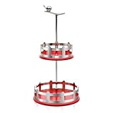 Alessi AMMI20/2 R aLu&igrave;, St&auml;nder f&uuml;r Gew&uuml;rzbeh&auml;lter aus Edelstahl 18/10 und thermoplastischem Harz, rot