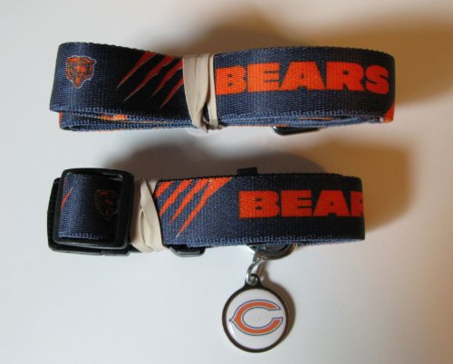 Chicago Bears Dog Pet Set Leash Collar ID Tag XS