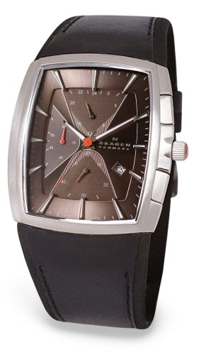 Skagen Gents Three Hand Multieye Stainless Steel Case with Black Strap Watch