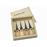 Flexcut Tool Co FR804 4-Piece Micro-Palm Carving Set by Flexcut Tool