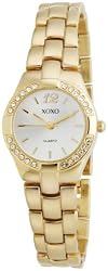 XOXO Women's XO110 Silver Dial Gold-tone Bracelet Watch