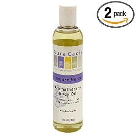 Aura Cacia Pure Aromatherapy Body Oil, Lavender Harvest, 8-Ounces (Pack of 2)