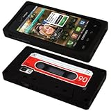 Cbus Wireless brand Black/Red Silicone Cassette Tape Case / Skin / Cover for Samsung Fascinate / Mesmerize / SCH-I500
