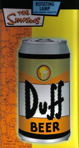 The Simpsons Rotating Duff Can Lamp With Changing Characters