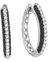 0.75CTW DIAMOND HOOP EARRING