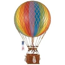 Big Sale Best Cheap Deals Rainbow Royal Aero - Hot Air Balloon Model - Features Hand-Knotted Netting and Rattan Basket - Authentic Models AP163E