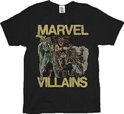 Junk Food Marvel Villains Washed Black T-Shirt Tee