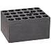 Talboys 949102 Anodized Aluminum Standard Test Tube Single Heat Block, 24 Well, 10.7mm Well Diameter, 3.75" Length x 3" Width x 2" Height, For 10mm Tube