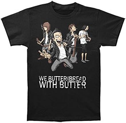 We Butter The Bread With Butter Men's Comic T-shirt X-Large Black